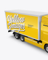 Box Truck Mockup - Half Side View