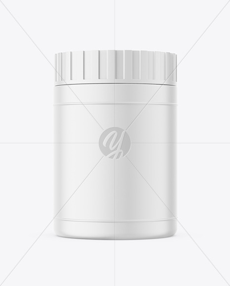 Matte Plastic Pharmacy Jar Mockup