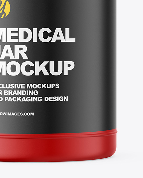 Matte Plastic Pharmacy Jar Mockup