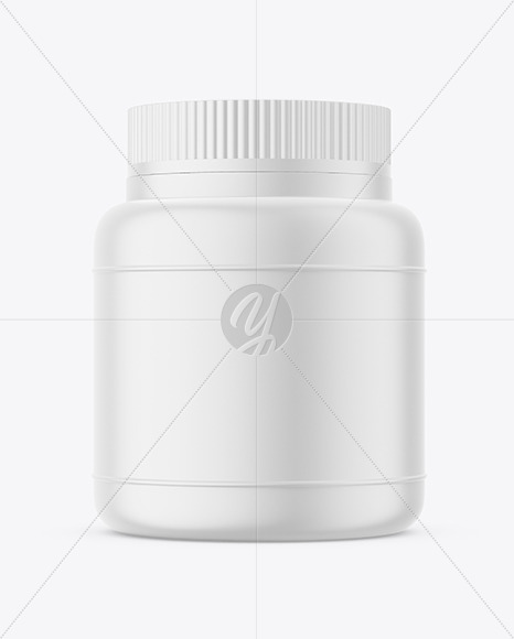 Matte Plastic Pharmacy Jar Mockup