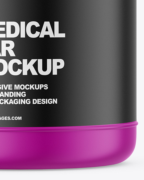 Matte Plastic Pharmacy Jar Mockup