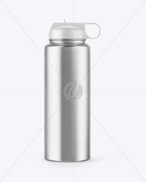 Metallic Water Bottle Mockup