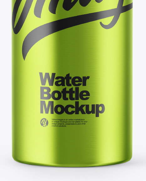 Metallic Water Bottle Mockup