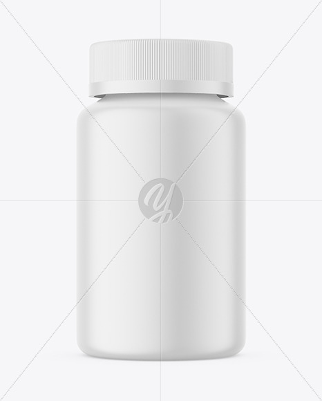 Matte Plastic Pharmacy Jar Mockup