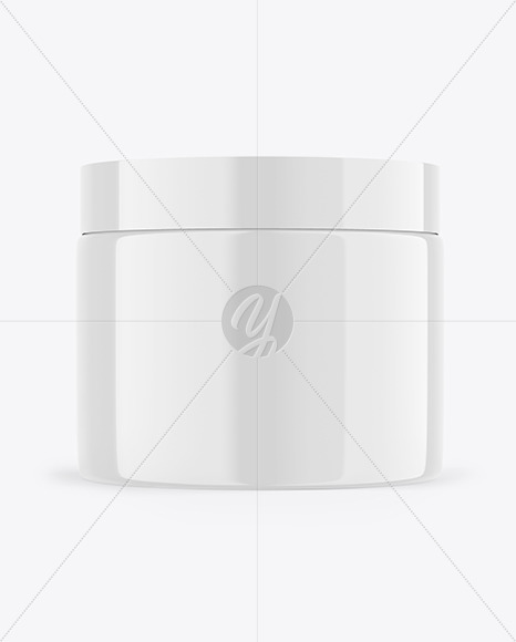 Glossy Cosmetic Jar Mockup