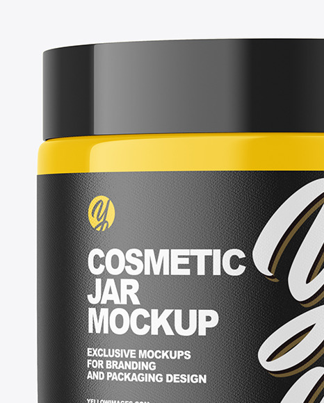 Glossy Cosmetic Jar Mockup