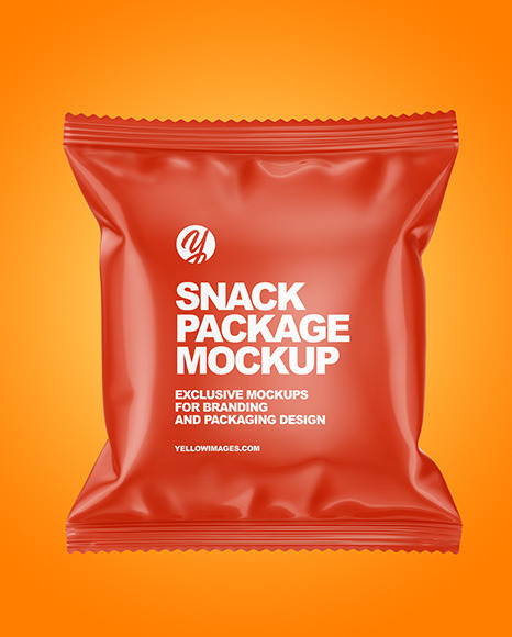 Glossy Snack Package Mockup