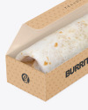 Kraft Box with Burrito Mockup