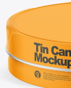 Matte Round Tin Can Mockup