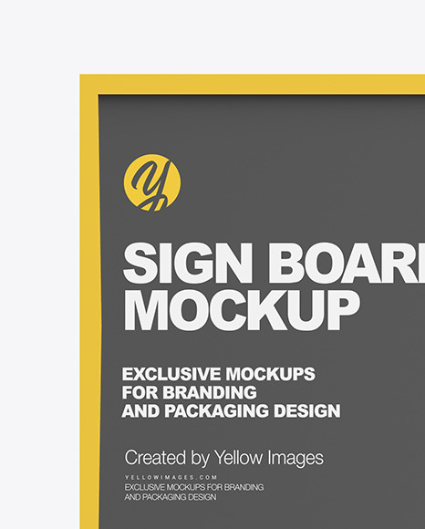 Matte Advertising Sign Board Mockup