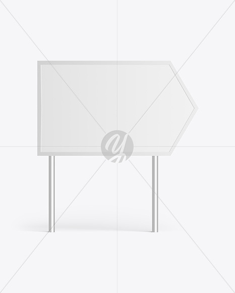 Metallic Advertising Sign Board Mockup