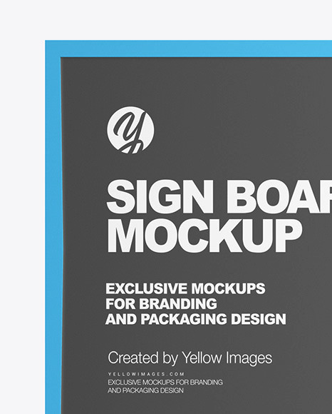 Metallic Advertising Sign Board Mockup