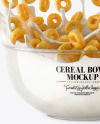 Cereal Rings Bowl with Milk Splash Mockup