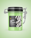 Glossy Jar With Clamp Lid Mockup