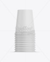 Ten Paper Cups Mockup - Front View