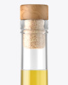 Clear Glass Bottle with Whiskey Mockup