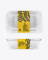 Plastic Clear Container Mockup - Front, Side and Top Views