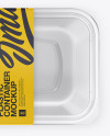 Plastic Clear Container Mockup - Front, Side and Top Views