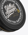 Four Matte Round Tin Boxes Mockup