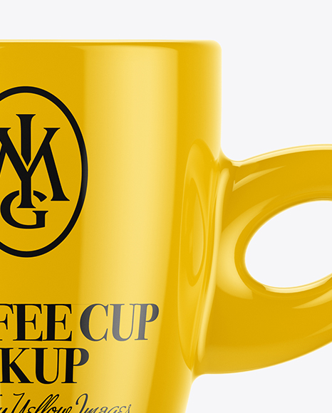 Glossy Cup Mockup - Front View