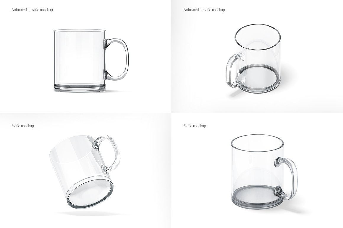 Glass Mug Animated Mockup