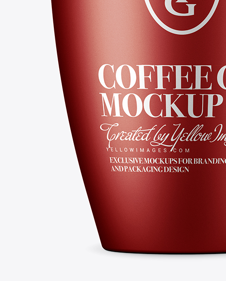 Matte Metallic Cup Mockup - Front View