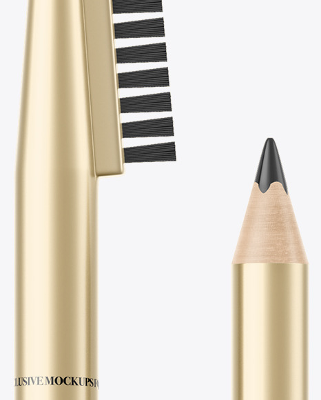 Metallic Cosmetic Eyebrow Pencil Mockup