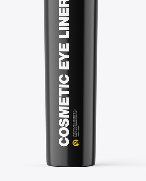 Glossy Plastic Eyeliner Tube Mockup