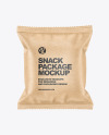 Kraft Paper Snack Package Mockup