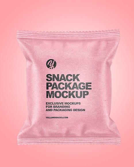 Kraft Paper Snack Package Mockup