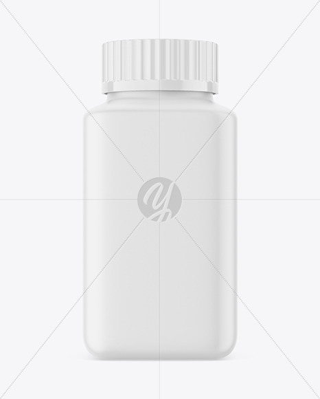 Matte Plastic Pharmacy Jar Mockup