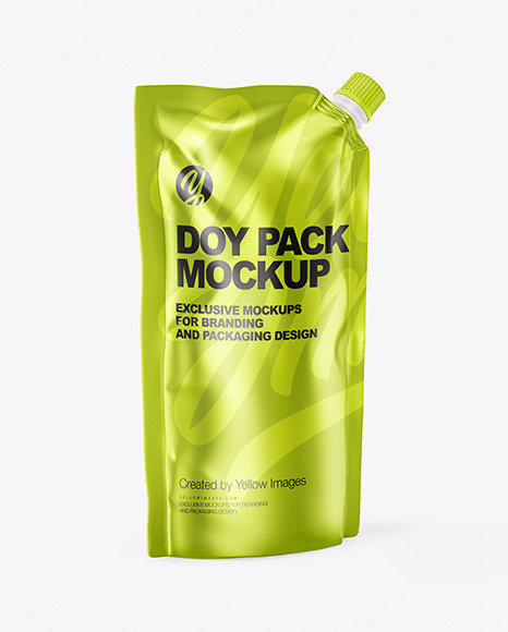 Metalized Doy Pack Mockup - Stand pouch mockup