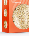 Paper Box with Oat Flakes Mockup