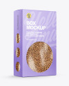 Paper Box with Buckwheat Mockup