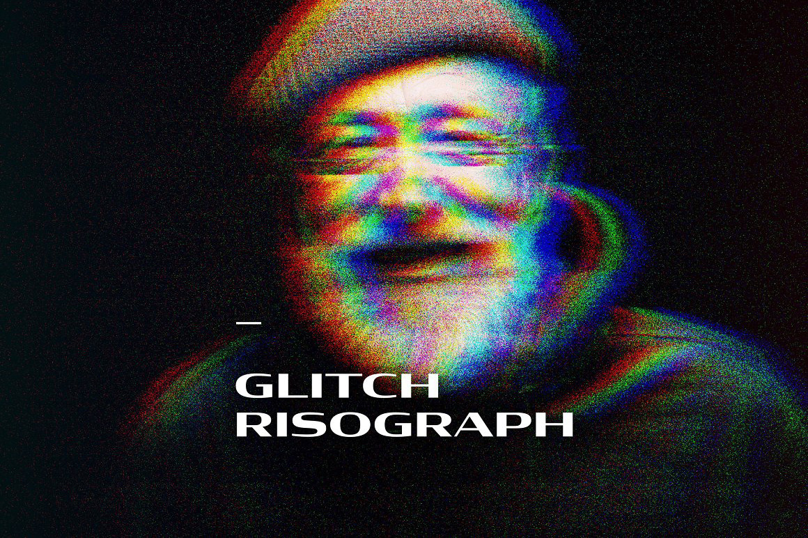 Glitch Risograph Photo Effect Glitch Risograph Photo Effect