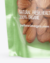 Kraft Stand-up Pouch with Almonds Mockup