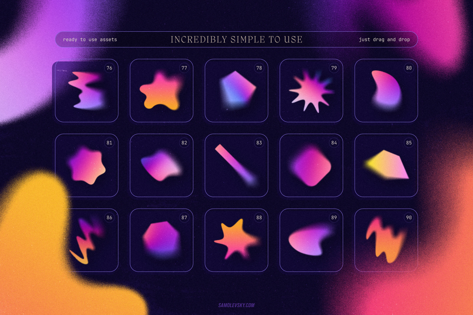 Blurry gradient shapes collection Blurry gradient shapes collection