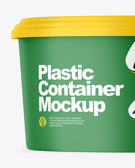 Matte Plastic Container Mockup