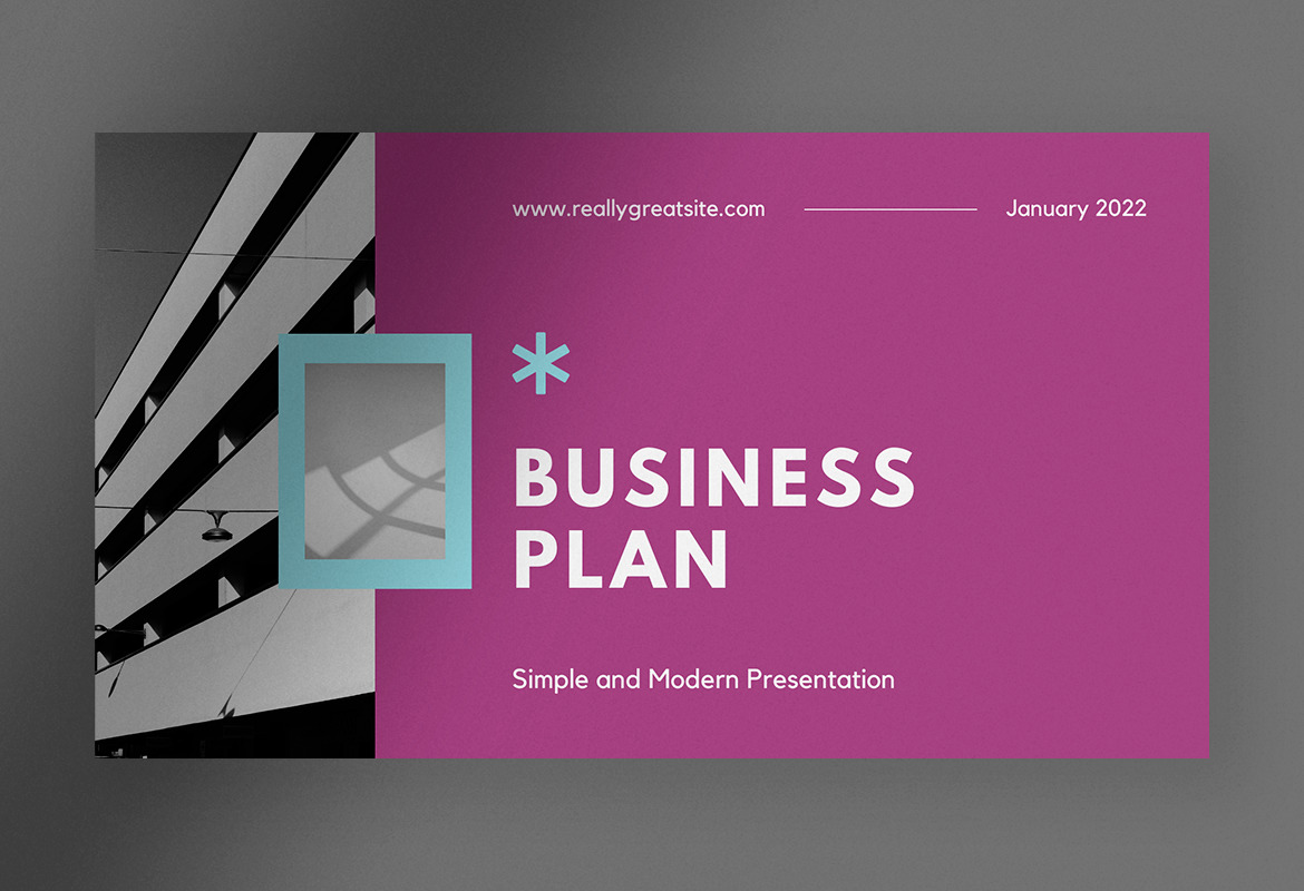 Soft Twilight Simple &amp; Modern Business Plan Presentation