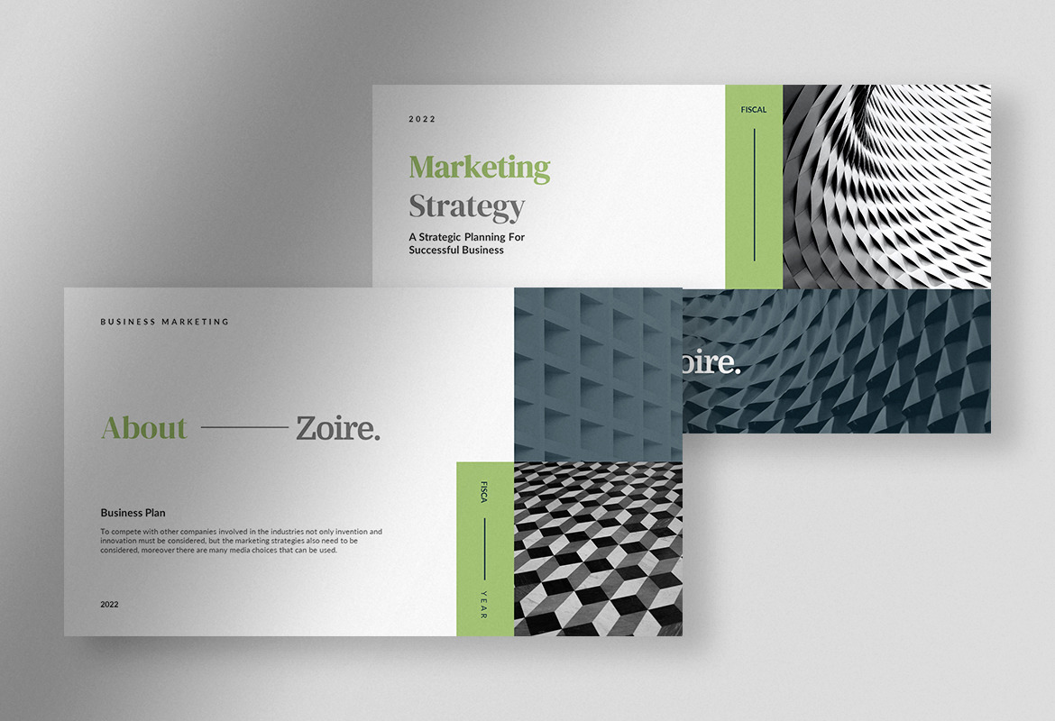 Zoire - Teal Architectural Marketing Strategy Presentation Template