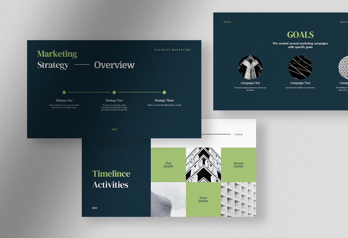 Zoire - Teal Architectural Marketing Strategy Presentation Template