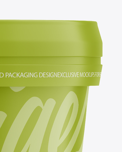 Matte Ice Cream Cup Mockup