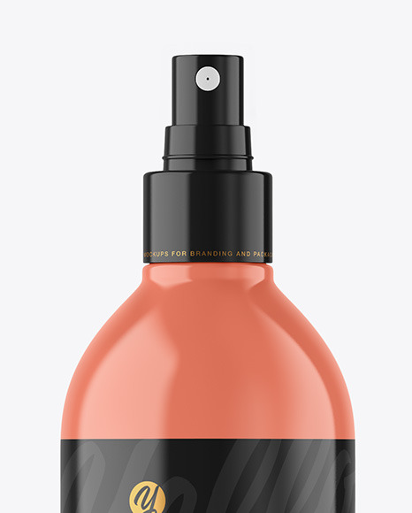 Glossy Spray Bottle Mockup