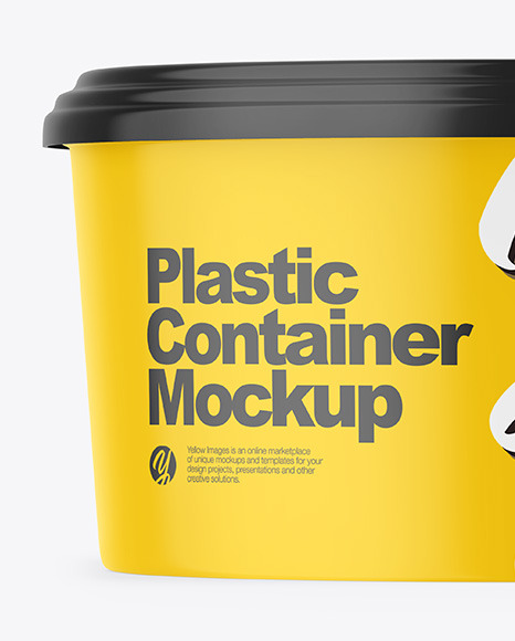 Glossy Plastic Container Mockup