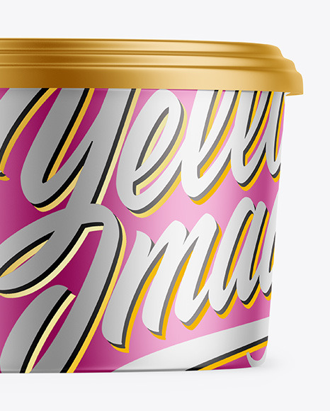 Matte Metallic Container Mockup