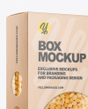 Paper Box with Yellow Peas Mockup