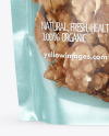 Kraft Stand-up Pouch with Walnuts Mockup