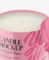 Opened Glossy Candle Mockup
