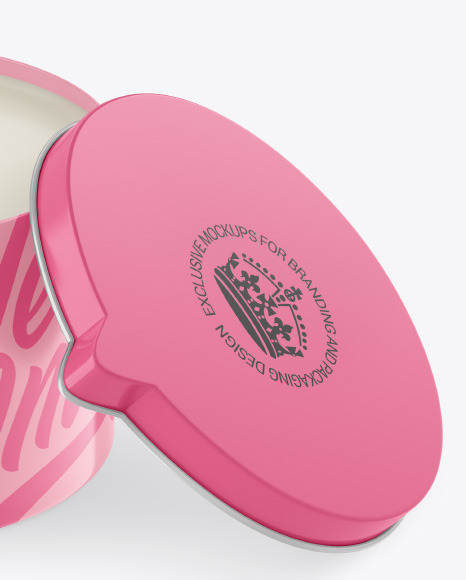 Opened Glossy Candle Mockup