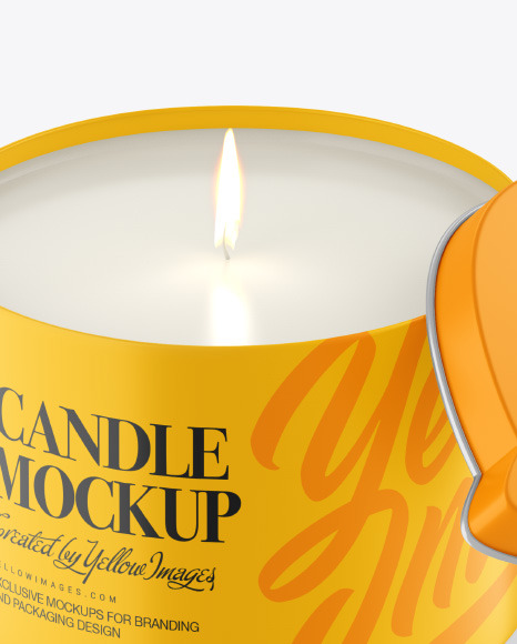 Opened Matte Candle Mockup